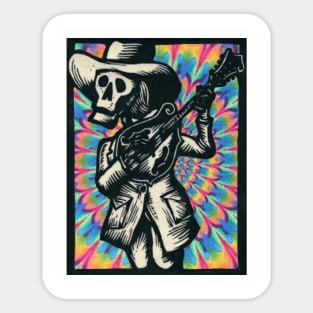 Dead Head Skeleton Sticker